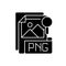 PNG file black glyph icon