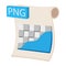 PNG image file extension icon, cartoon style