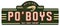 Po` Boy Sandwich Sign Vintage Retro Shrimp