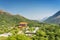 Po Lin Monastery and landscape of Lantau Island