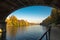 The Po River through the bridge in Turin, Italy