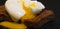 Poached egg on a slice of wholemeal bread