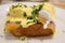 Poached eggs French Breakfast cuisine