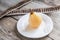 Poached pear in white wine