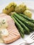 Poached Salmon with Asparagus and Sorrel Sauce