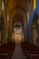 Poblet, Spain, May 29, 2022: Interior of monastery of Santa Mari