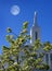 Pocatello Idaho Temple LDS Mormon Church of Jesus Christ Religion Sacred Full Moon Blur