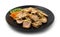 Pochigi Pork Sausage Stir Fried okinawa Japanese food style ontop Mayonnaise sprinkle Parsley