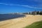 Pocitos beach along the bank of the Rio de la Plata in Montevide