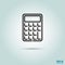 Pocket calculator line icon