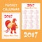 pocket calendar