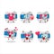 Pocket camera cartoon character with love cute emoticon