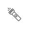 Pocket flashlight line icon
