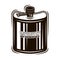 Pocket hip flask for whiskey vector object