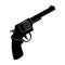 Pocket revolver. The weapons detective, for protection from robbers.Detective single icon in blake style vector symbol