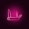 pocketknife neon icon. Elements of travel set. Simple icon for websites, web design, mobile app, info graphics
