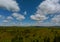 Pocono mountains summer green grass and blue sky landscape