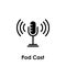 pod cast, microphone, signal icon. One of business collection icons for websites, web design, mobile app