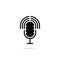 Podcast black logo with speaker