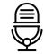 Podcast blogging icon, outline style