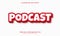 Podcast editable text effect and style