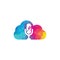 Podcast food cloud shape concept logo icon designs