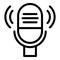 Podcast guest icon, outline style