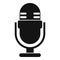 Podcast home microphone icon, simple style