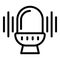 Podcast host icon, outline style