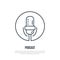 Podcast line icon. Microphone symbol.