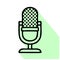 Podcast line icon, vector pictogram of microphone