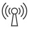 Podcast line icon, web and mobile, communication