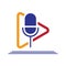 Podcast logo images illustration design