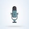 Podcast microphone. Simple vector modern icon design illustration