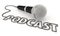 Podcast Mobile Program Show Audio File Microphone 3d Illustration