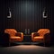 Podcast Ready: Isolated Chairs and Microphones in a Dark Interview Room Banner