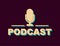 Podcast retro style icon. Badge, icon, stamp, logo. Vector stock illustration.