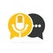 Podcast talk vector logo design.