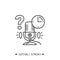 Podcast timing line icon. Episodes length. Editable vector illustration