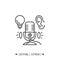 Podcast uniqueness line icon. Searching new format. Editable vector illustration