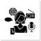 Podcasting glyph icon