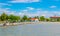 PODERSDORF AM SEE, AUSTRIA, JULY 9, 2016: view of lakeside promenade of the austrian town podersdorf am see situated on