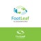 Podiatric Logo Leaf Design Vector Stock. foot print Logo Design Nature. foot care logo design icon. Natural Feet Care Logo Templat