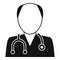 Podiatrist doctor icon, simple style