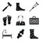 Podiatrist icons set, simple style