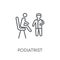 Podiatrist linear icon. Modern outline Podiatrist logo concept o