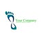 Podiatrist Logo fresh and modern foot Care Logo blue and green Icon design