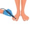 Podiatry concept. Feet treatment. Hardware medical pedicure.