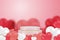 Podium Display product happy valentine\\\'s day banners  realistic style minimalist. Vector