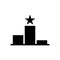 Podium rank icon flat vector template design trendy